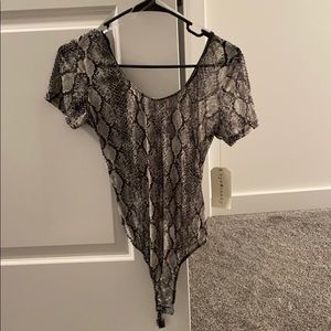 Snake print body suit